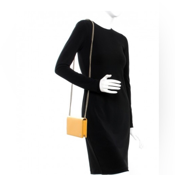 GUCCI Wallet on Chain Calfskin Medium Betty Crossbody WOC Yellow - Picture 10 of 17